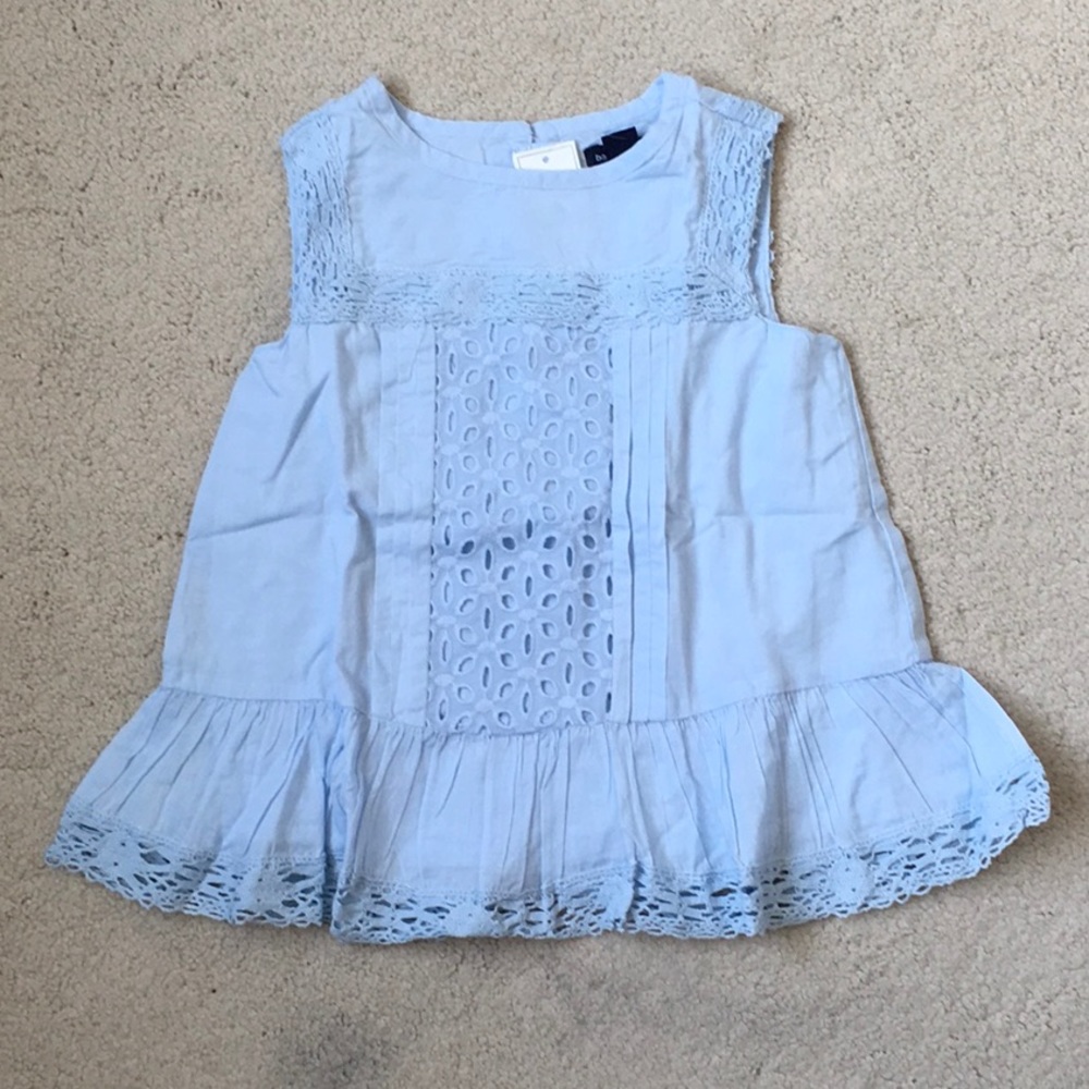 Girls Gap Eyelet Peplum Blouse NWT 4